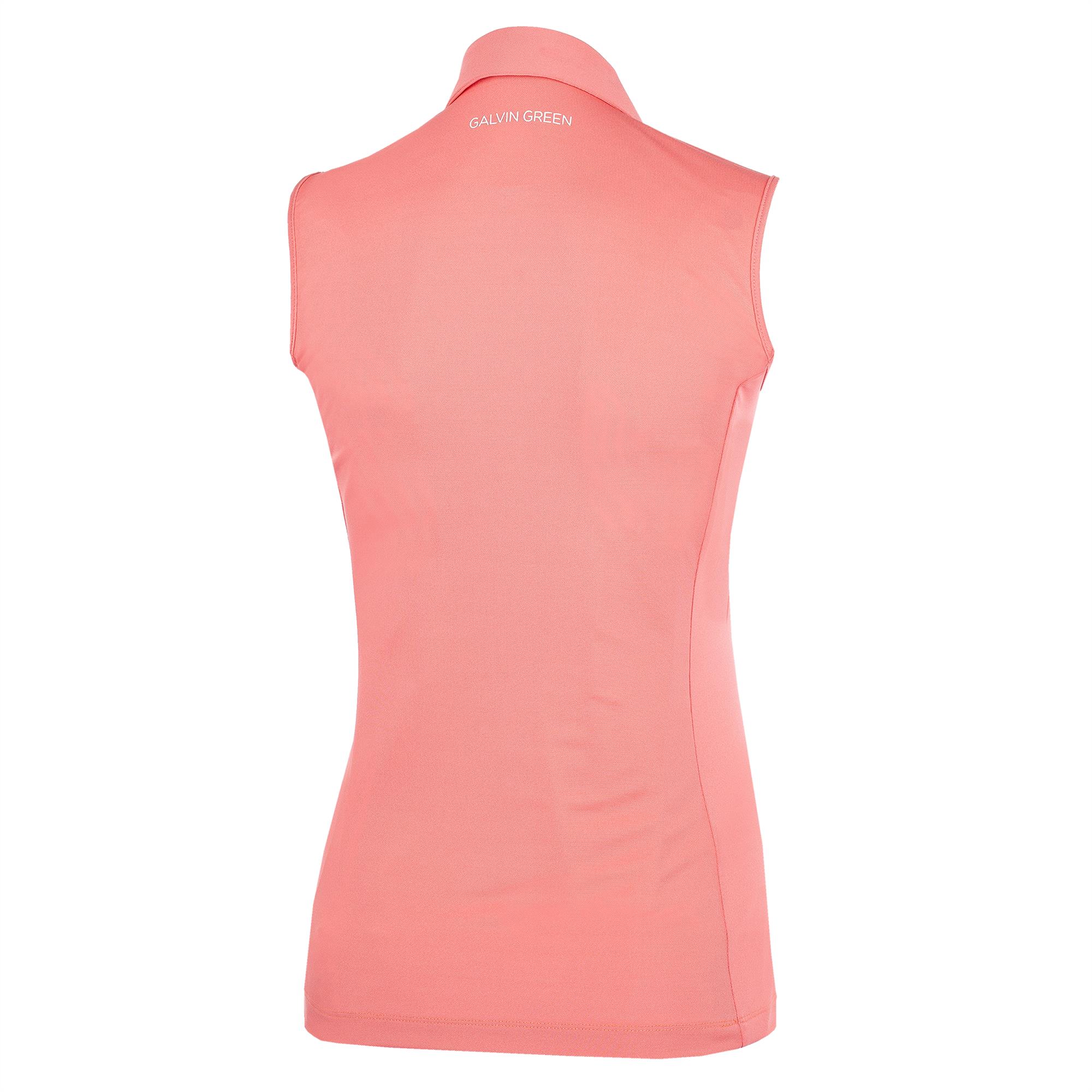 Galvin Green Meg Ventil8+ Ladies Sleeveless Golf Polo Shirt Coral